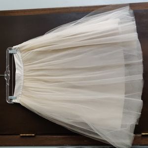 A-line tule midi skirt